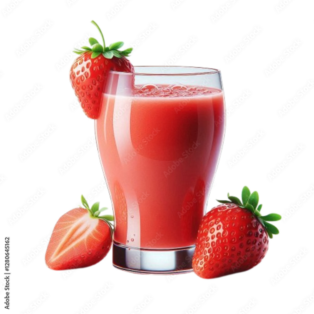 strawberry smoothie isolated on white strawberry smoothie isolated on white