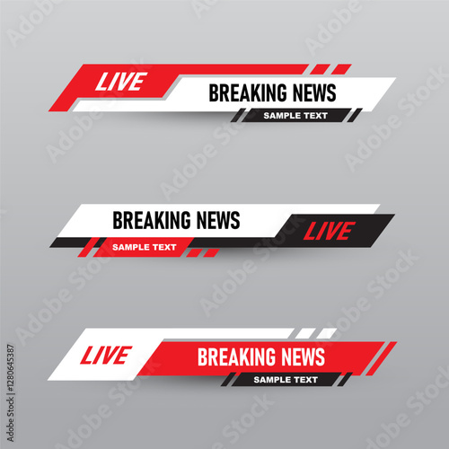 Set banners and lower thirds for banner Bars. Sport News. Streaming Video