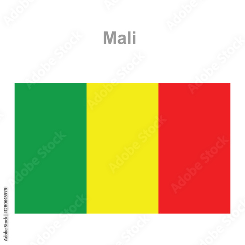Mali flag. Vector illustration of the national flag