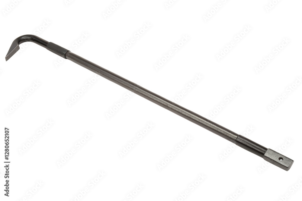 Long metal hook for removing nails isolated with transparent background Long metal hook for removing nails isolated with transparent background