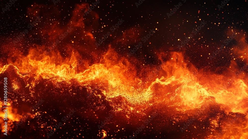 A mesmerizing display of vibrant orange and red flames, creating a dynamic and intense atmosphere. A mesmerizing display of vibrant orange and red flames, creating a dynamic and intense atmosphere.