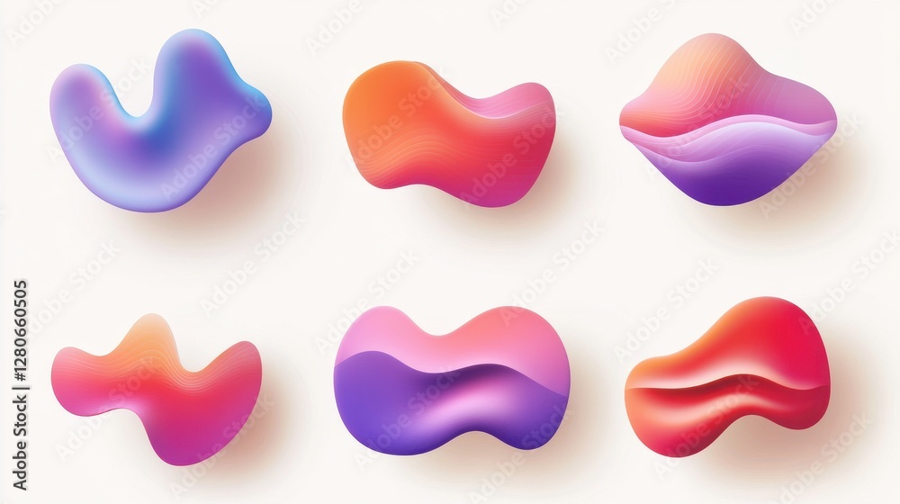 A vibrant collection of abstract shapes in purple, orange, and pink tones, showcasing smooth gradients and organic forms. A vibrant collection of abstract shapes in purple, orange, and pink tones, showcasing smooth gradients and organic forms.