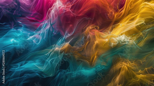 Ethereal wisps of color weaving a tapestry of captivating elegance photo