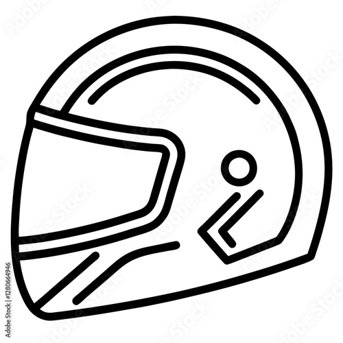 Creative Helmet Silhouette Vector Modern & Timeless Design.