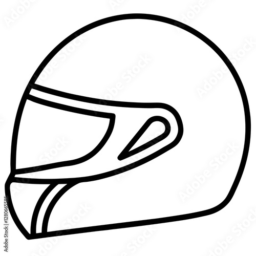 Creative Helmet Silhouette Vector Modern & Timeless Design.