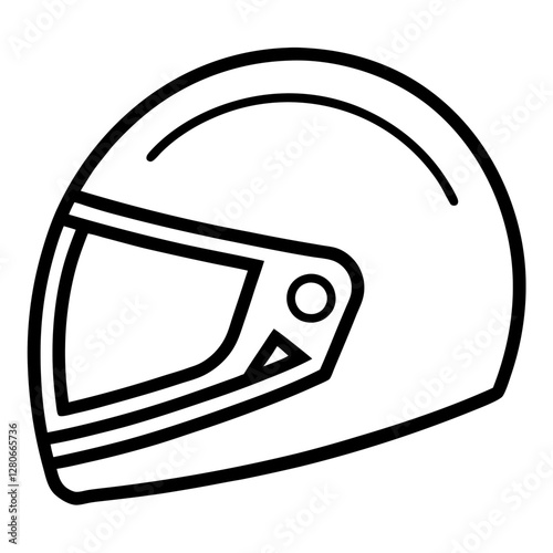 Creative Helmet Silhouette Vector Modern & Timeless Design.