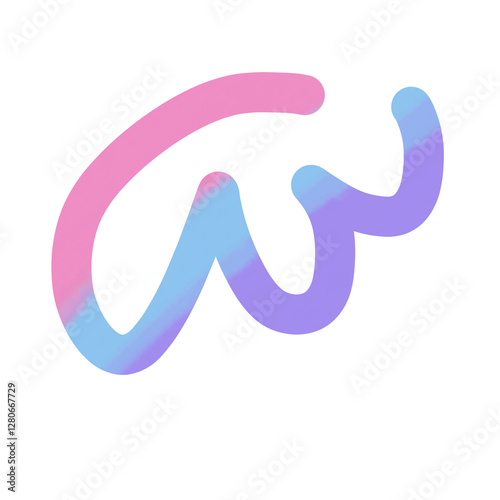 3d render of a waved service symbol on a white background