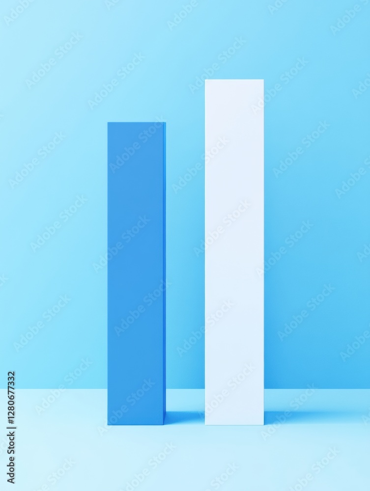 Sales growth visualized with before and after bar chart highlighting low sales and impressive expansion in corporate design. Generative AI Sales growth visualized with before and after bar chart highlighting low sales and impressive expansion in corporate design. Generative AI