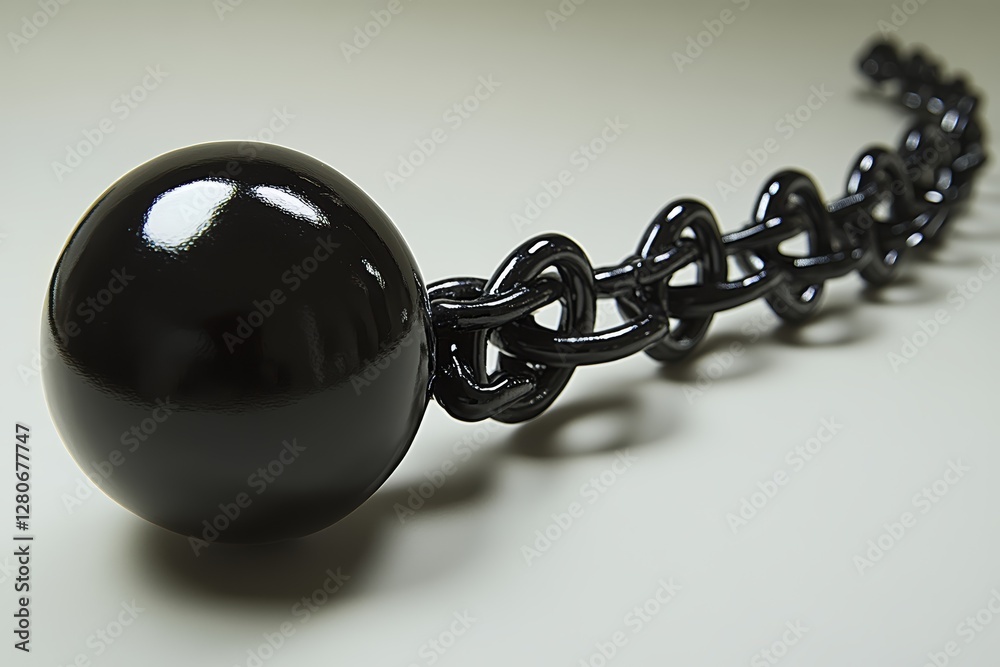 Black Ball and Chain Strength Weight Connection