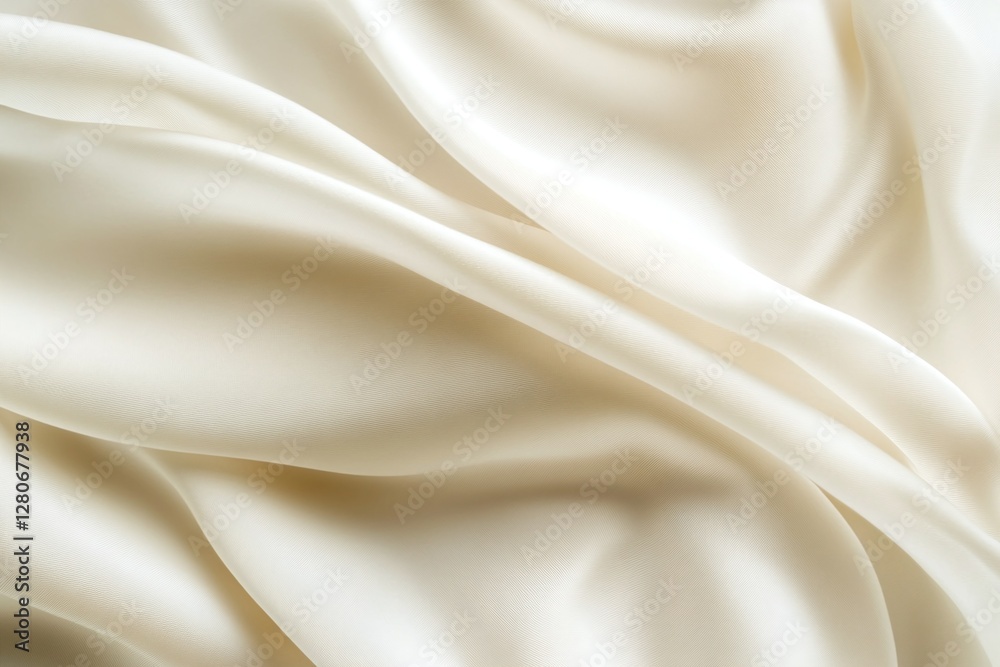 Closeup of Smooth Ivory Fabric Texture with Soft Folds for Luxury Design and Elegant Backgrounds Closeup of Smooth Ivory Fabric Texture with Soft Folds for Luxury Design and Elegant Backgrounds