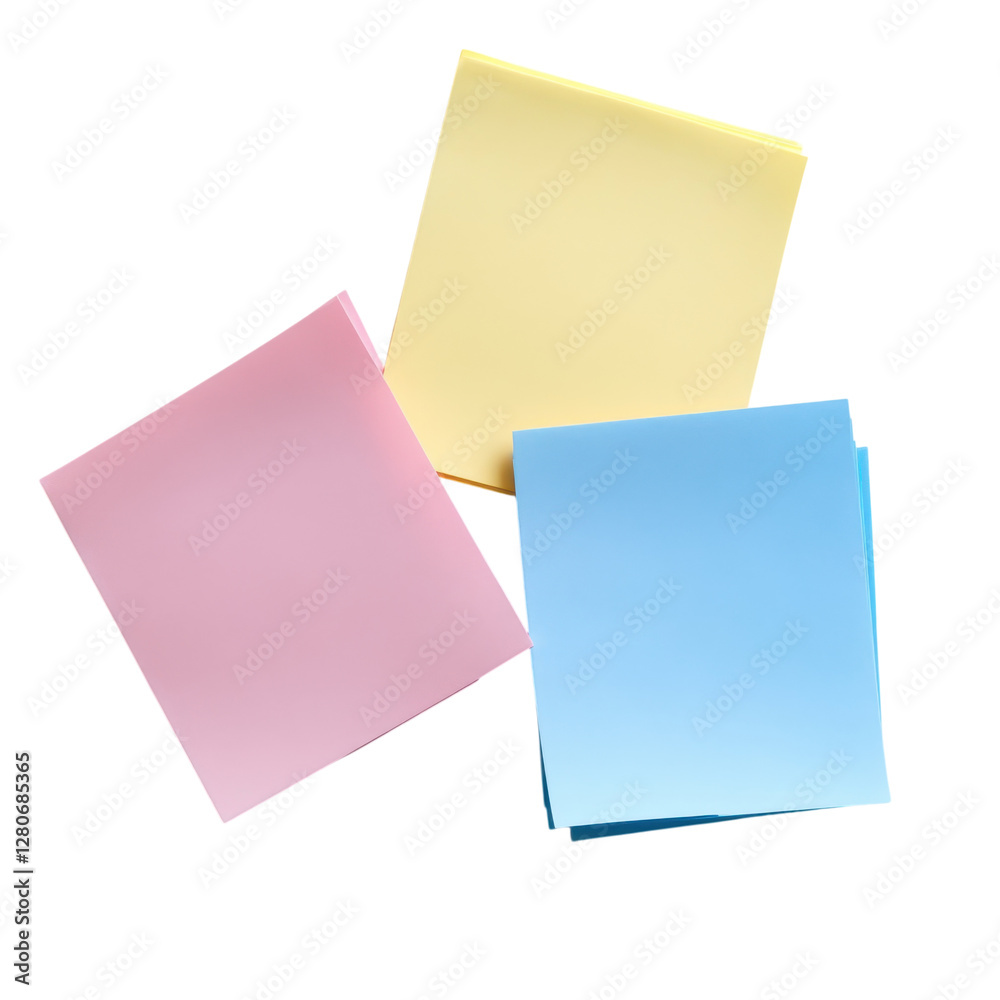 Colorful Sticky Notes White Background on transparent background. Colorful Sticky Notes White Background on transparent background.