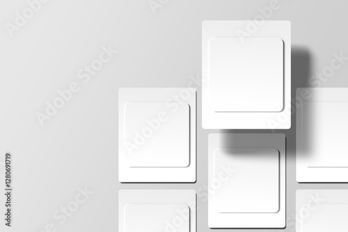 Blank Social Media Posts Carousel Template. 3d rendering.