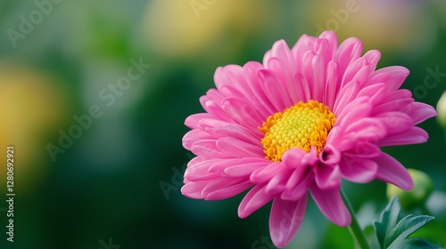 Vibrant pink flower in full bloom close-up.