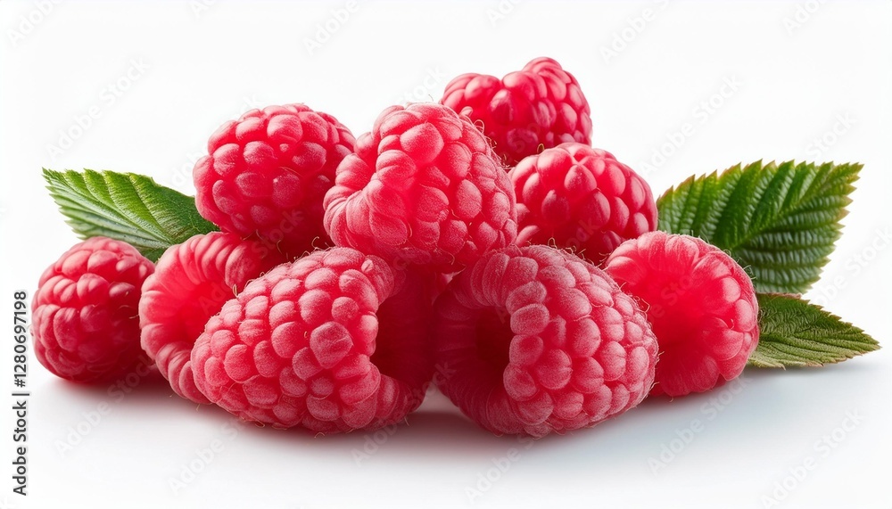 raspberry on a green background raspberry on a green background