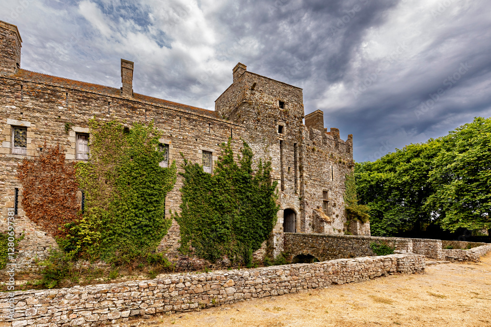 Obraz premium The Castle of Pirou in the Normandy of France