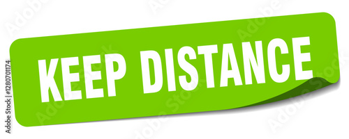 keep distance sticker. keep distance label