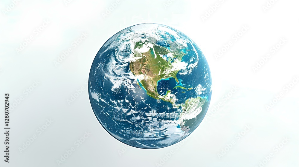 planet earth realistic photo, no background