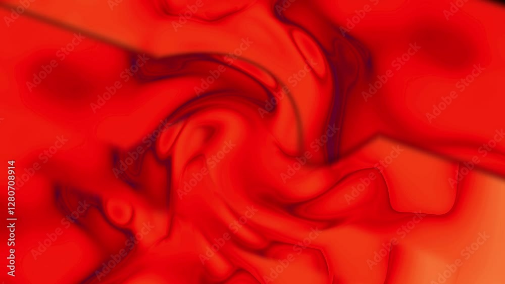 Horizontal fondo líquido dinámico rojo, animación de mármol fluido todo el video