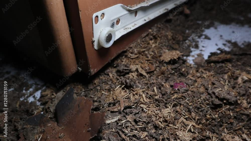 custom made wallpaper toronto digitalfootage of damage wood, rotten and destroyed by termites.