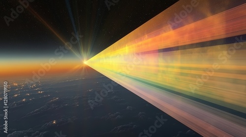 diagram explaining how the refraction of light affects how we see objects in the sky, particularly distant stars.