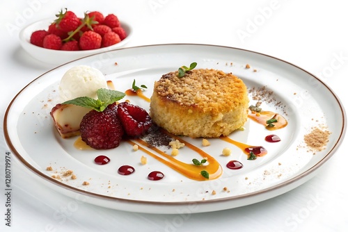 Wallpaper Mural Close-Up of Food on a Plate with White Background Torontodigital.ca