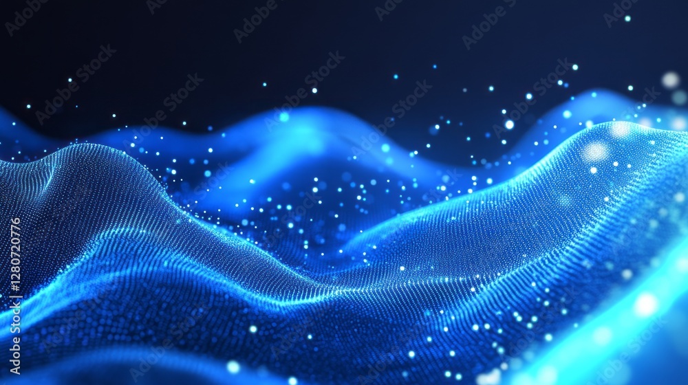 Professional Image Abstract Bright Blue Technology Wave Professional Image Abstract Bright Blue Technology Wave