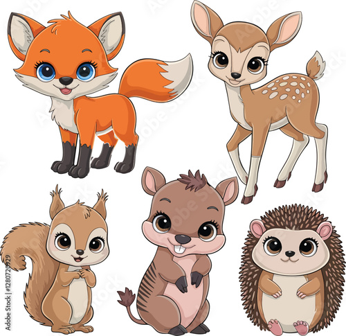 multiple animal sticker stock photos
