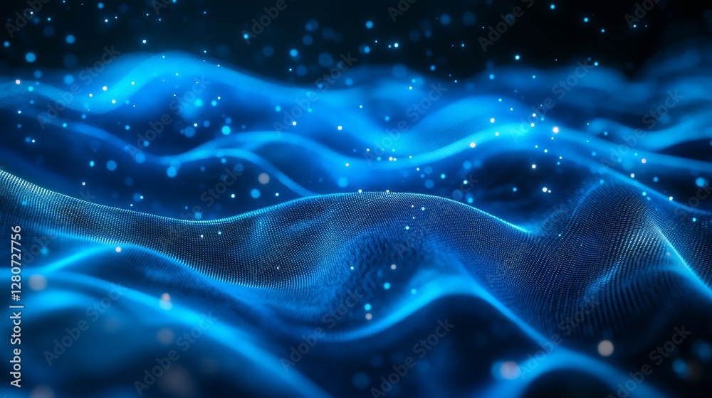 Abstract Blue Data Stream Motion Abstract Blue Data Stream Motion