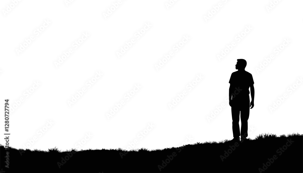 Silhouette of stone with cross illuminated Silhouette of stone with cross illuminated