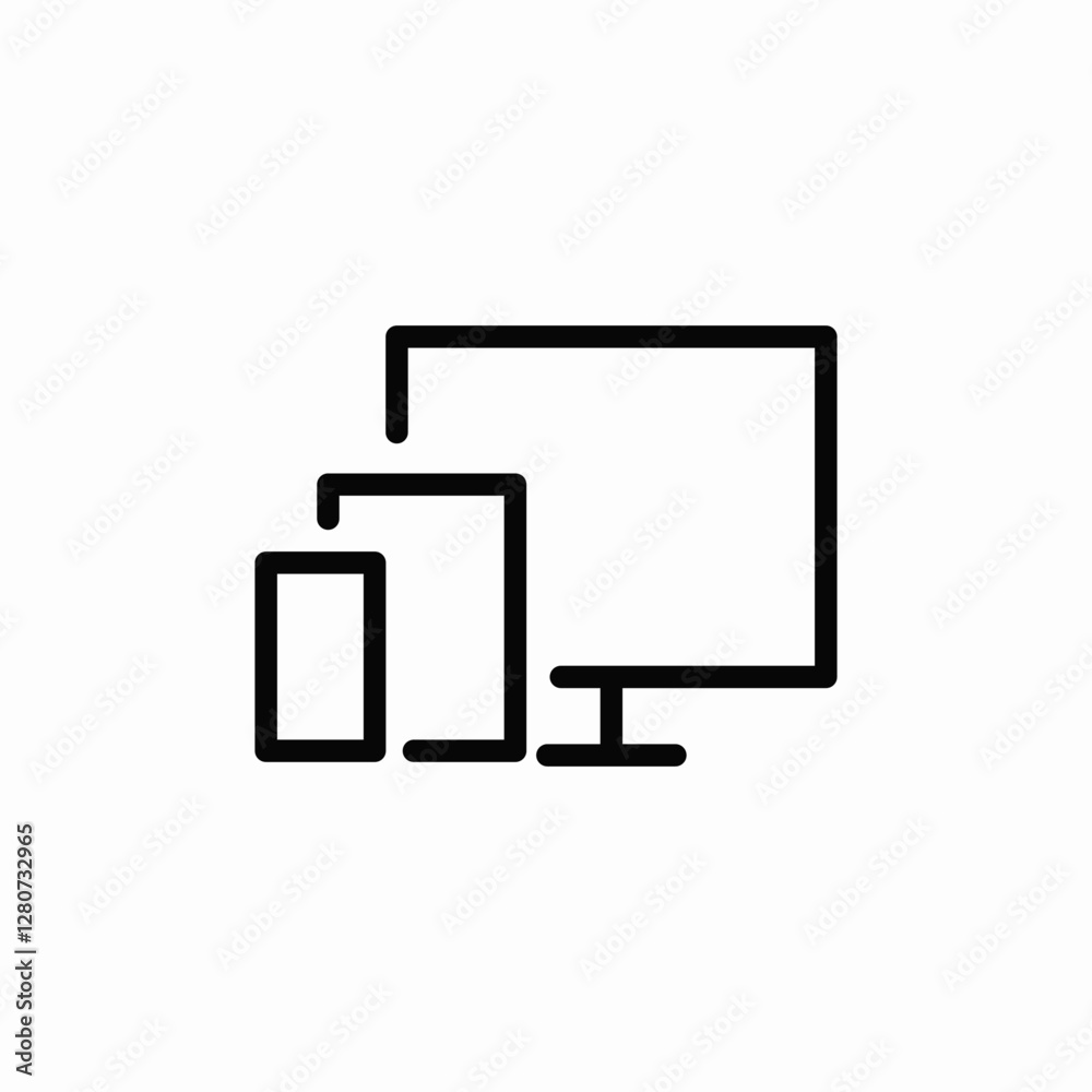 computer screen display monitor icon vector sign computer screen display monitor icon vector sign