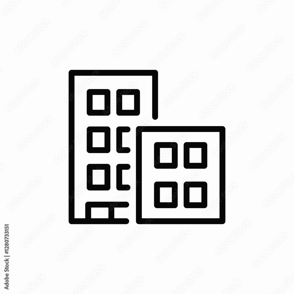 office building company architecture icon vector sign office building company architecture icon vector sign