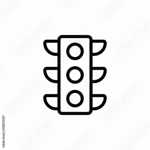 traffic light street signal icon vector sign