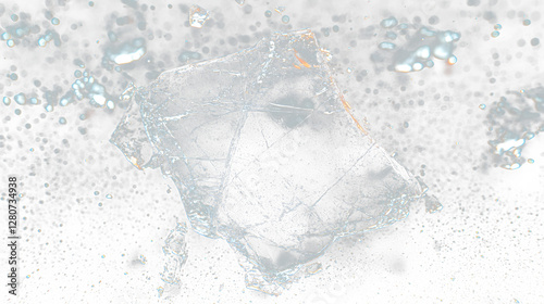 a broken glass on a black background