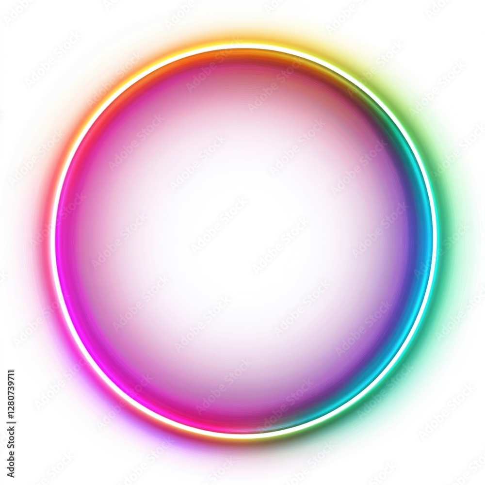 Obraz premium Colorful Glowing Circle
