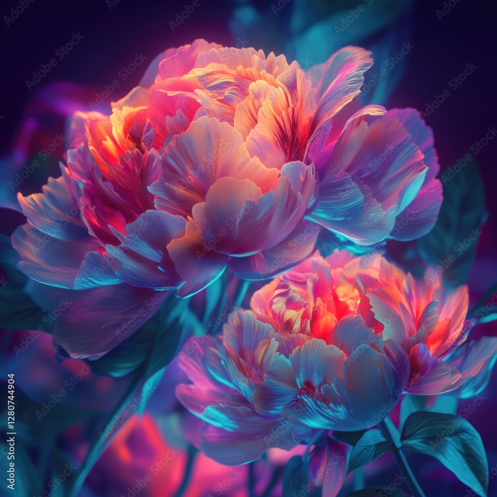 Obraz premium Vibrant Peonies in Bloom