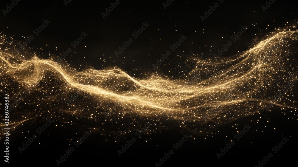 Fototapeta premium Deep Space Particle Motion Digital Light Show