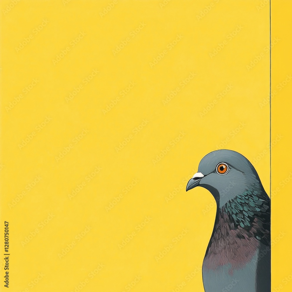 Fototapeta premium Cartoon Pigeon