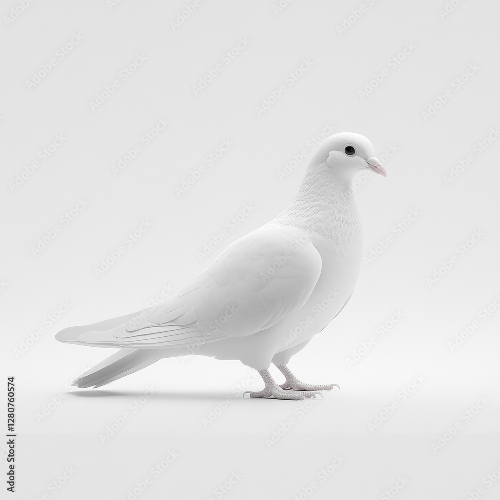 Naklejka premium White Peace Dove - Symbol of Hope and Tranquility
