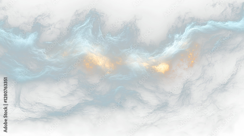 a dark background with white and orange smoke
