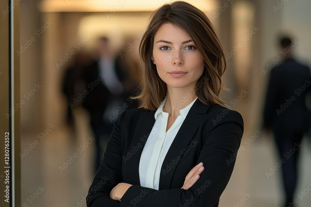 Confident Businesswoman Portrait: A Powerful Image of a Female Professional in a Modern Office Setting Confident Businesswoman Portrait: A Powerful Image of a Female Professional in a Modern Office Setting