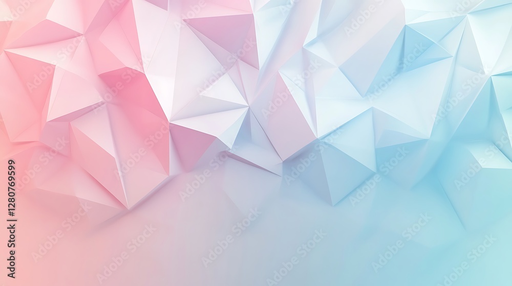 Naklejka premium Abstract Pink and Blue Geometric Polygonal Design