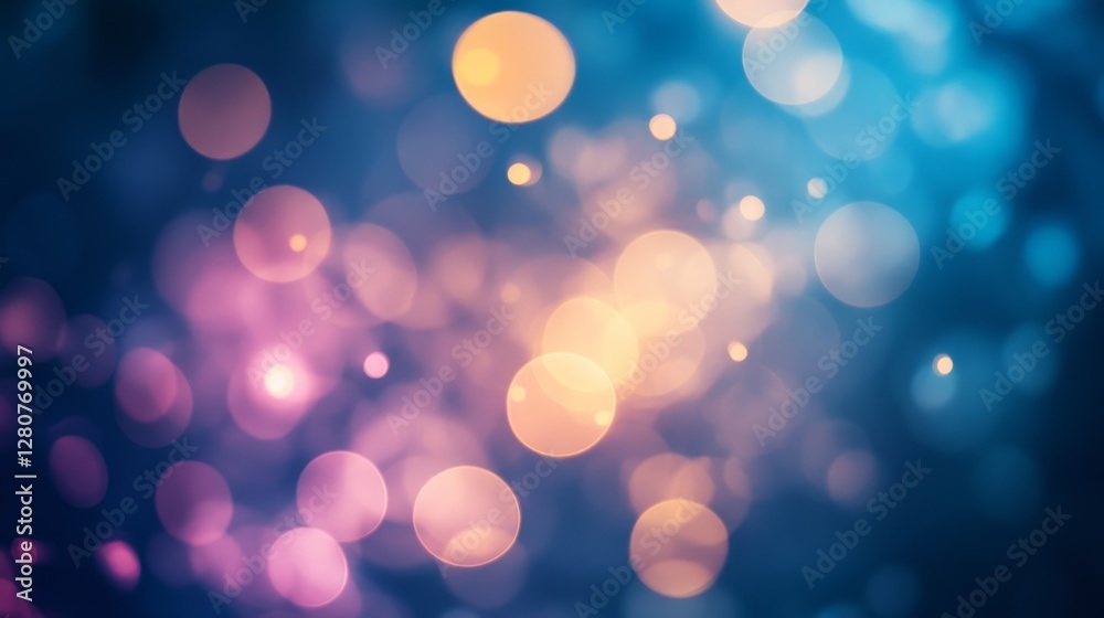 Glowing abstract bokeh lights in a dreamy gradient softfocus aesthetic