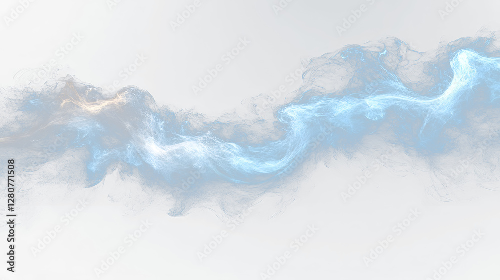 Obraz premium a blue smoke cloud on a black background