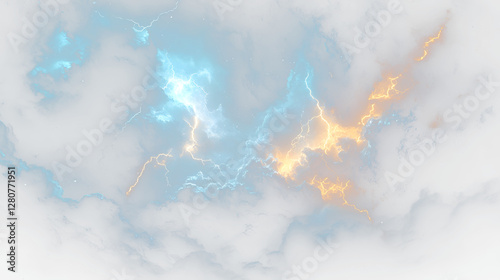 a dark sky with lightning and stars