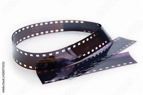 Roll of retro movie projector or camera negative film strip roll used by photographers to create a photograph, black and white filmstrip stock illustration image 