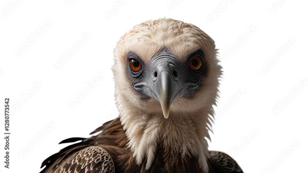 Obraz premium vulture on a transparent background. portrait of a bird. bird of prey