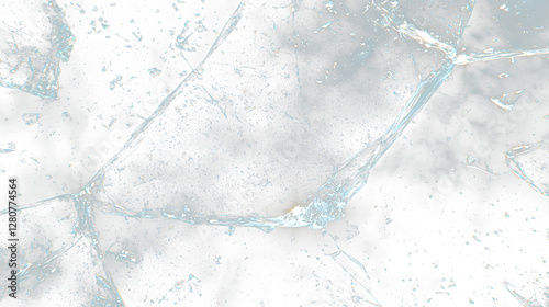 a broken glass window with a black background