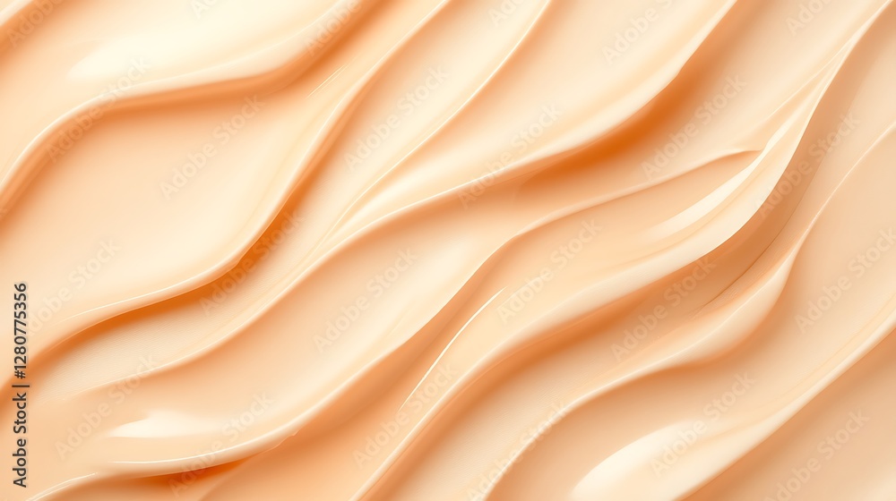 Fototapeta premium Swirling Creamy Beige Cosmetic Texture Background
