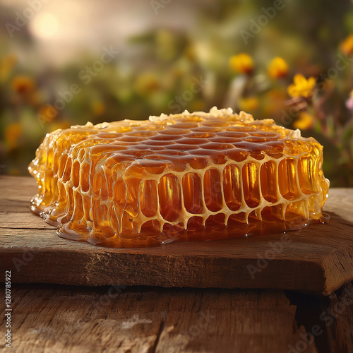 honeycomb and honey