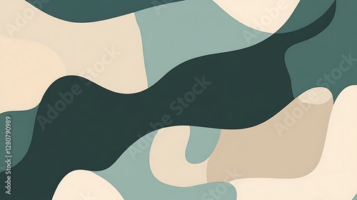 Wallpaper Mural Abstract Organic Shapes in Earthy Tones Torontodigital.ca